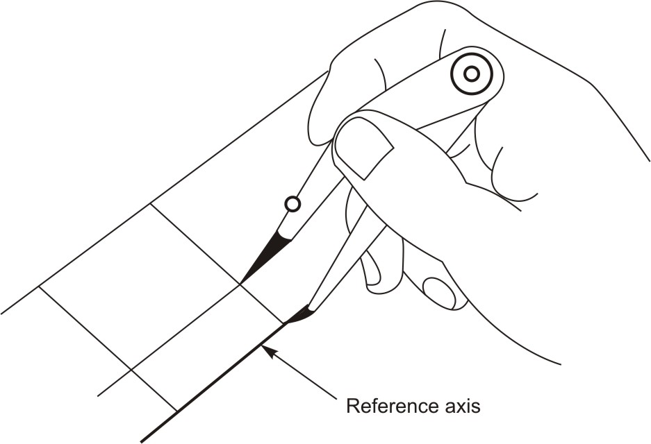 Scribing a parallel line