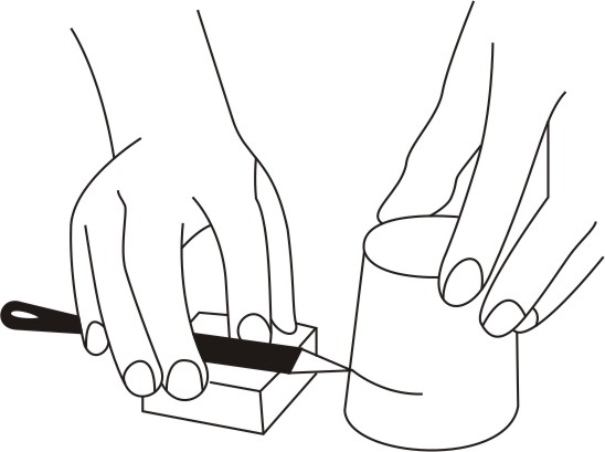 Using scriber to mark a line parallel