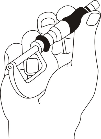 Holding the micrometer