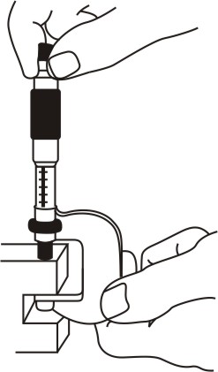 Correct micrometer and finger positions