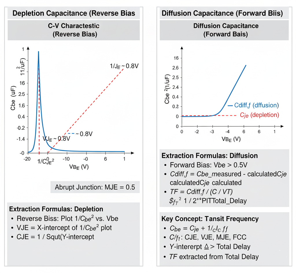 BJT Base-Emitter C-V Characteristics & Parameter Extraction