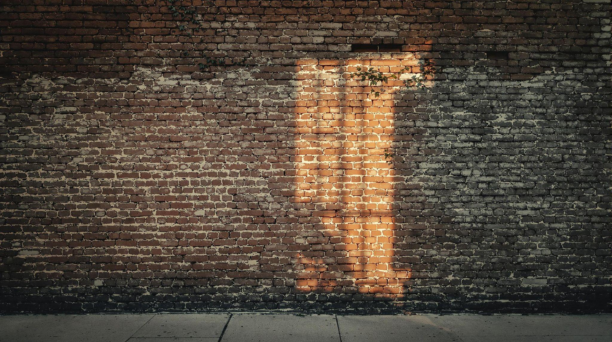 Brick wall normal map