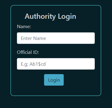 Authority Login
