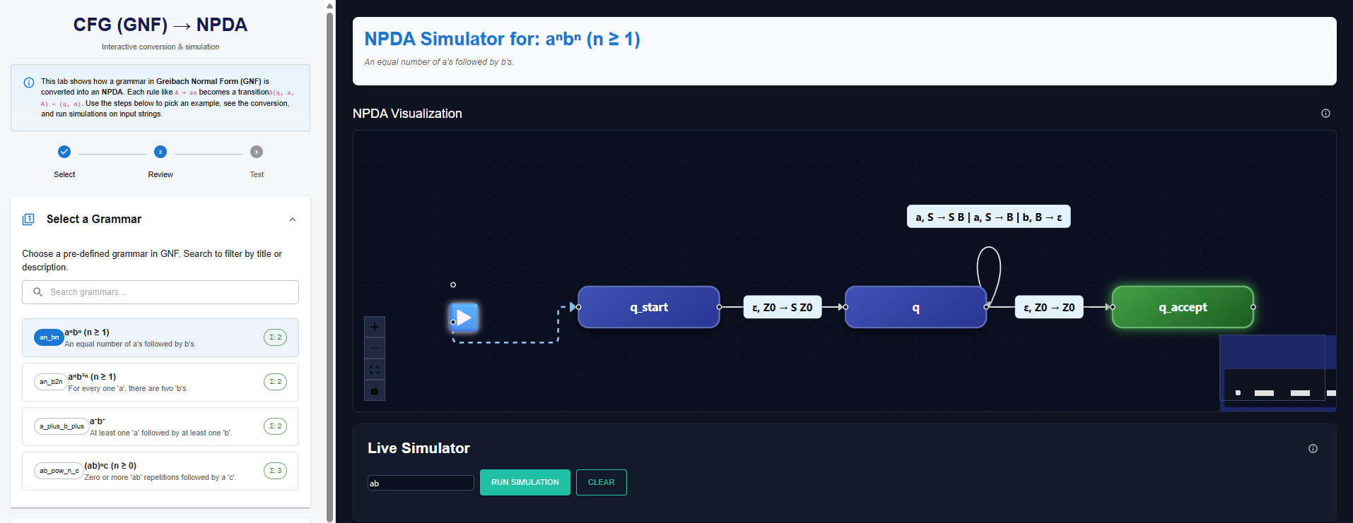 Step 1 — Select Grammar