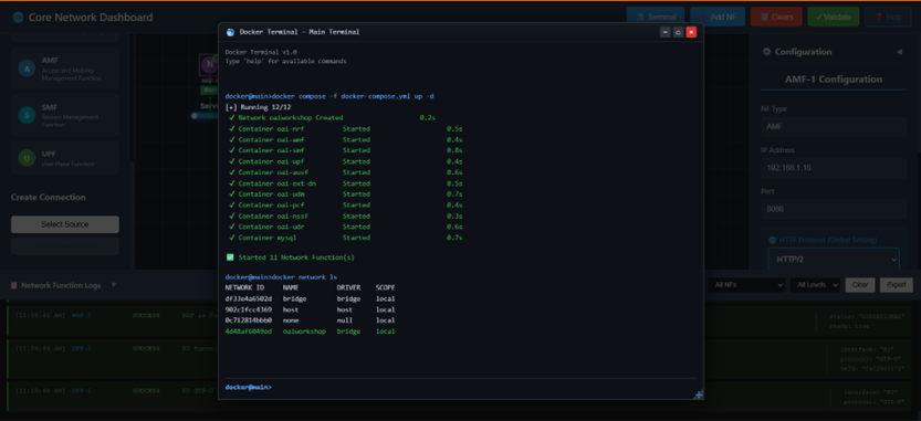 list of available docker network