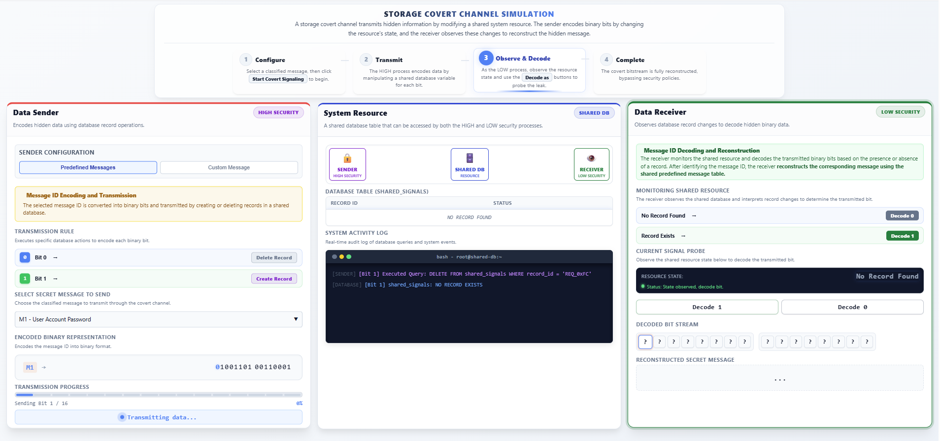 Storage Covert Channel Visualization