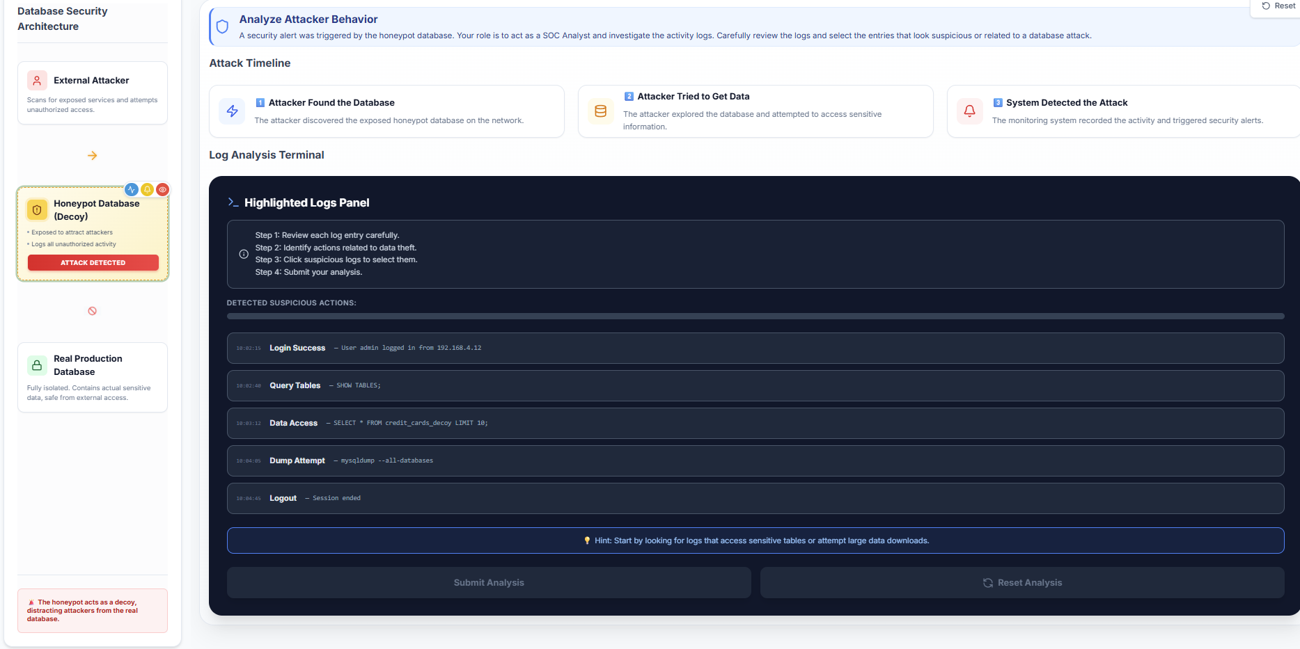 Log Analysis Selection
