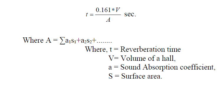 Sabine’s formula