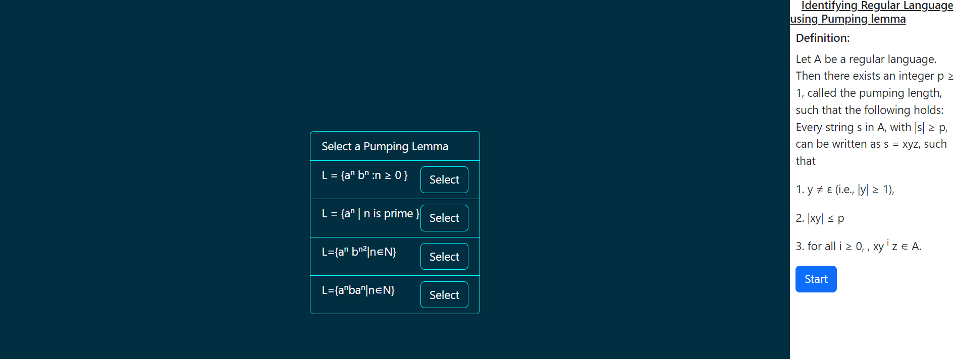 select from the examples