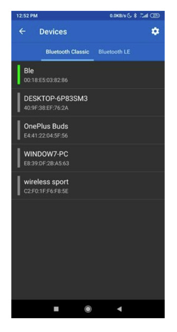 Bluetooth Terminal Data