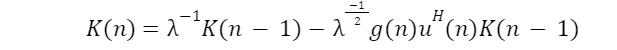 Updated covariance equation
