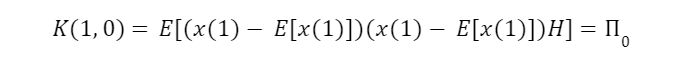 Initial error covariance