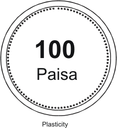 Currency coin as an example of plasticity