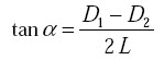 Formula for taper angle
