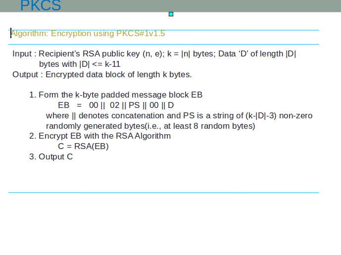PKCS#1 v1.5 Encryption Scheme Diagram