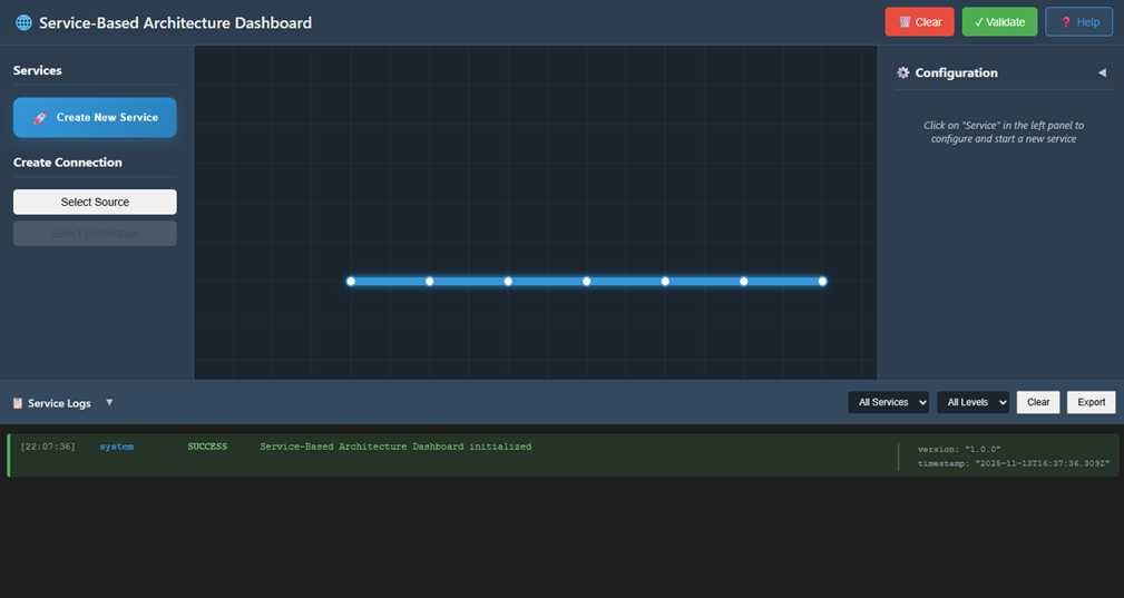 Service-Based Architecture Dashboard