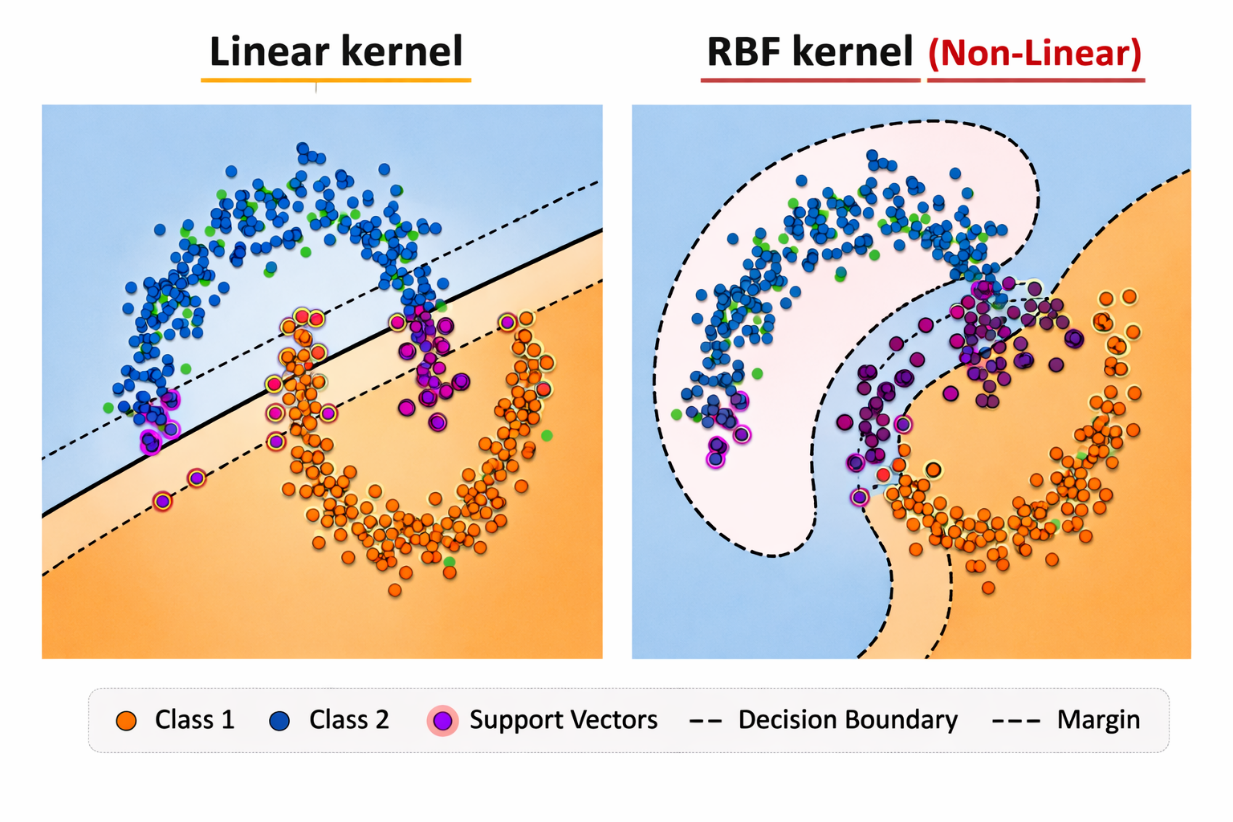 Linear vs RBF Kernel