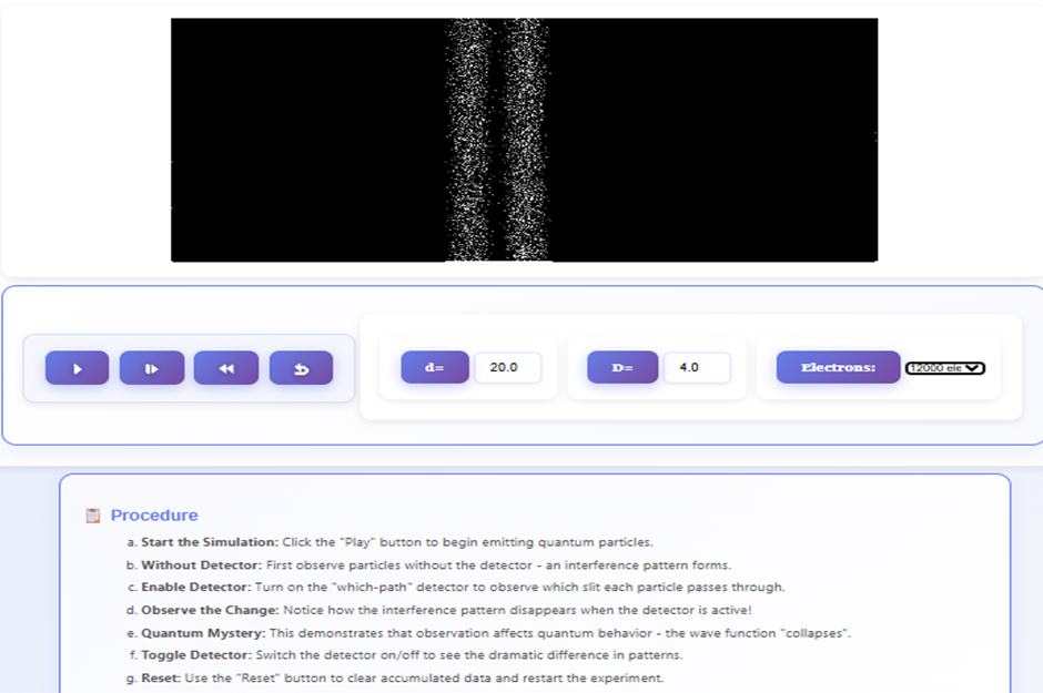Fig. 4 Final Pattern of Quantum Particles with Detector
